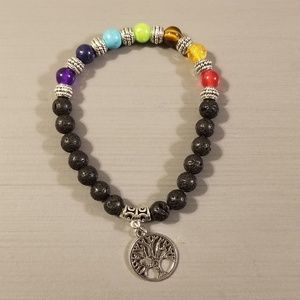 Lava Bead Diffuser Bracelet w/Tree of Life Charm